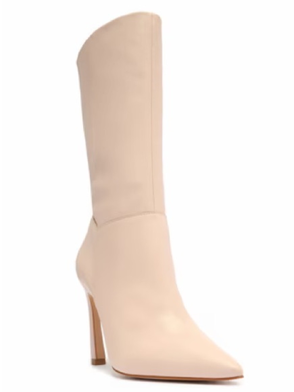 Schutz Elissa Leather Mid Calf Boots in Rose - Women’s 10